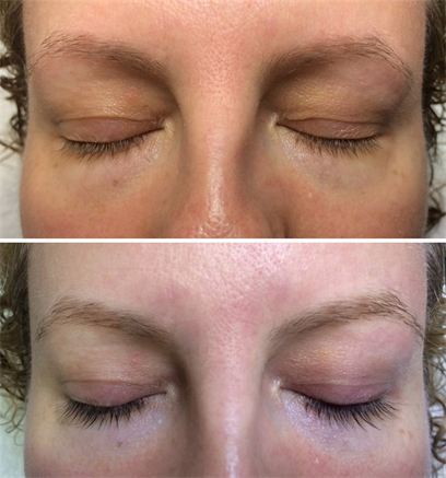Salon manager and stylist Kreg Robson shows how professional brow and lash tinting provide depth and definition to his client's face. Imagine not needing mascara!